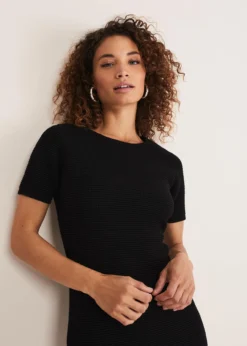 Elsa Ribbed Short Sleeve T-Shirt Dress -TrendLust Verkäufe 221117050 04 elsa ribbed short sleeve t shirt dress