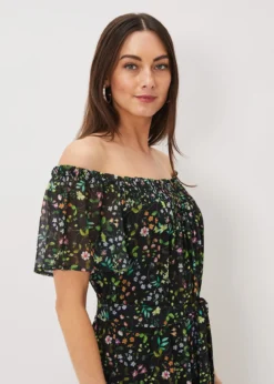 Zaylah Shirred Floral Mesh Dress -TrendLust Verkäufe 221138492 04 zaylah shirred floral mesh dress