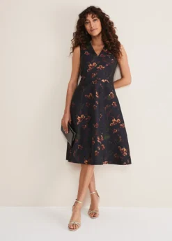 Savannah Jacquard Floral Fit And Flare Dress -TrendLust Verkäufe 221141493 03 savannah jacquard floral fit and flare dress