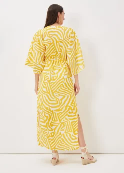 Dena Linen Zebra Print Maxi Dress -TrendLust Verkäufe 221146568 03 dena linen zebra print maxi dress
