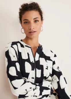 Luana Geo Zip Front Midi Dress -TrendLust Verkäufe 221156867 04 luana geo zip front midi dress