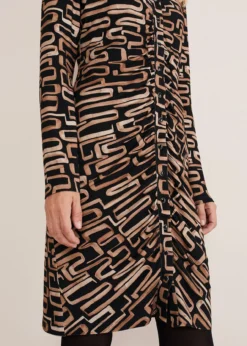 Flora Broken Lines Ruched Dress -TrendLust Verkäufe 221163145 05 flora broken lines ruched dress