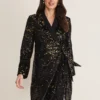 Brea Wrap Tuxe Sequin Dress