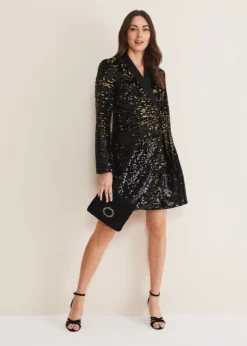 Brea Wrap Tuxe Sequin Dress -TrendLust Verkäufe 221243728 03 brea wrap tuxe sequin dress