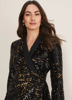 Brea Wrap Tuxe Sequin Dress -TrendLust Verkäufe 221243728 04 brea wrap tuxe sequin dress