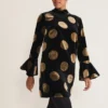 Aylin Spot Bell Sleeve Dress