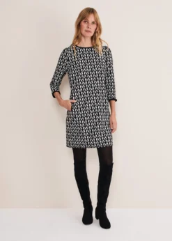 Katrine Geo Jacquard Dress -TrendLust Verkäufe 221254230 03 katrine geo jacquard dress
