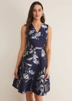 Cassy Jaquard Floral Midi Dress -TrendLust Verkäufe 221365493 03 cassy jaquard floral midi dress