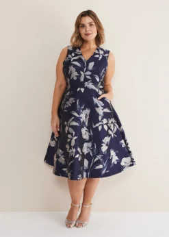 Cassy Jaquard Floral Midi Dress -TrendLust Verkäufe 221365493 05 cassy jaquard floral midi dress
