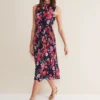 Tillie Floral Pleated Midi Dress