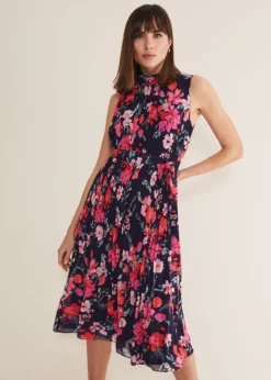 Tillie Floral Pleated Midi Dress -TrendLust Verkäufe 221418493 03 tillie floral pleated midi dress