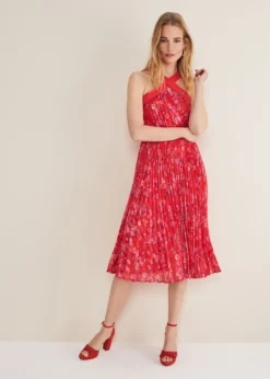 Zoya Pleat Midi Floral Dress -TrendLust Verkäufe 221429794 03 zoya pleat midi floral dress