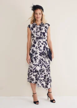 Willow Floral Cowl Neck Midi Dress