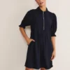 Candice Navy Zip Mini Dress