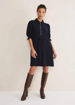 Candice Navy Zip Mini Dress -TrendLust Verkäufe 221449351 03 candice navy zip mini dress