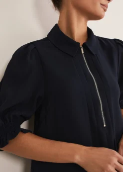 Candice Navy Zip Mini Dress -TrendLust Verkäufe 221449351 05 candice navy zip mini dress