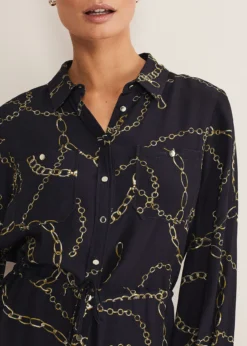 Tana Chain Print Shirt Midi Dress -TrendLust Verkäufe 221464351 06 tana chain print shirt midi dress