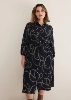 Tana Chain Print Shirt Midi Dress -TrendLust Verkäufe 221464351 07 tana chain print shirt midi dress