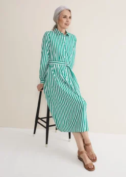 Ida Stripe Shirt Midi Dress -TrendLust Verkäufe 221521693 05 ida stripe shirt midi dress