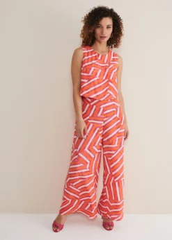 Aubrey Striped Wide Leg Jumpsuit