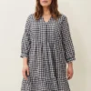 Oona Gingham Swing Dress