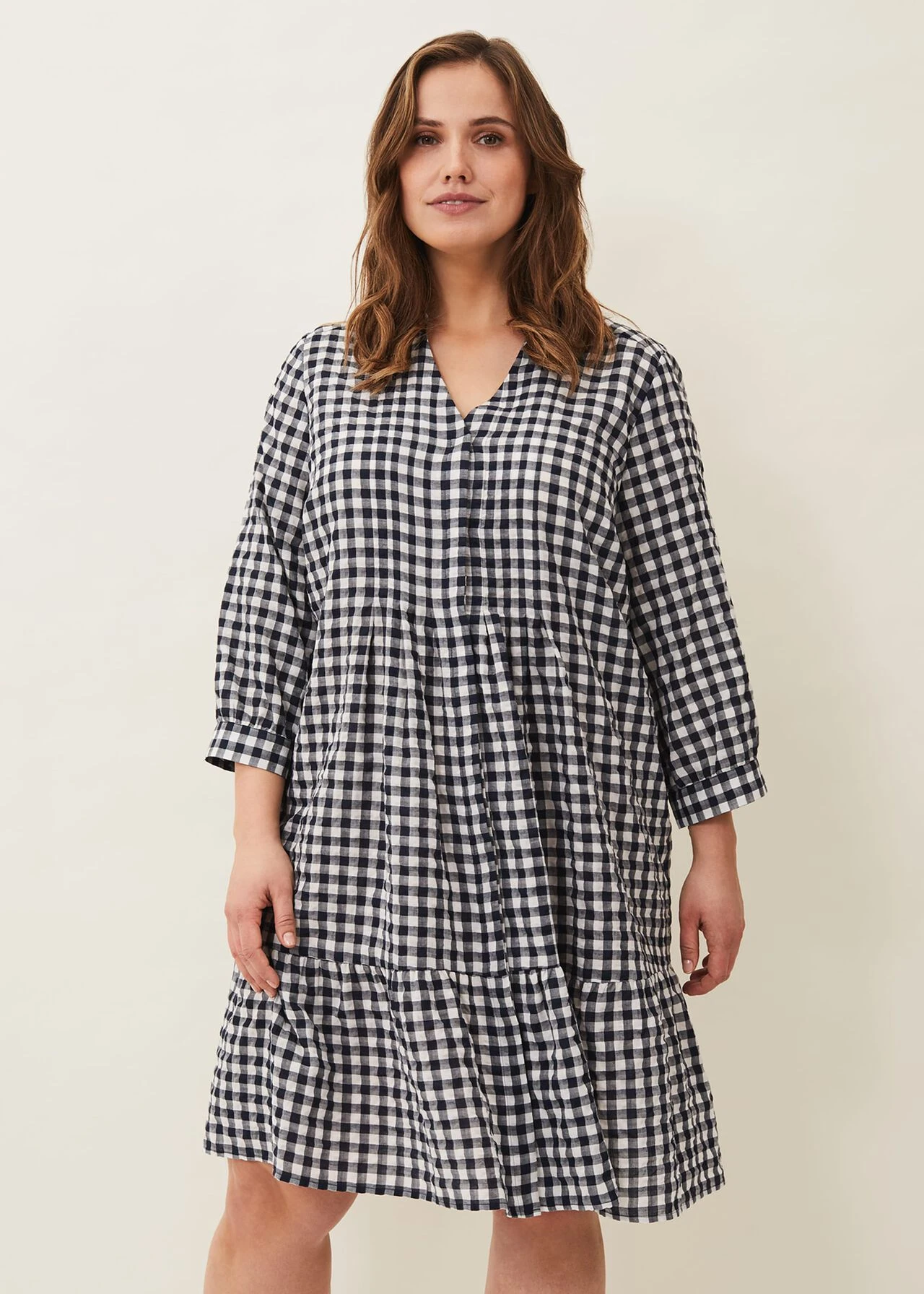 Oona Gingham Swing Dress