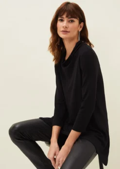 Chrissie Cowl Neck Swing Top