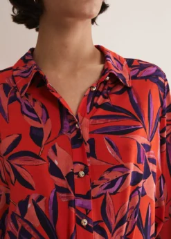 Shareen Leaf Print Shirt -TrendLust Verkäufe 303433250 04 shareen leaf print shirt