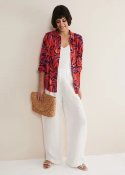 Shareen Leaf Print Shirt -TrendLust Verkäufe 303433250 05 shareen leaf print shirt