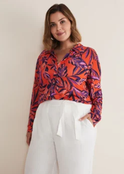Shareen Leaf Print Shirt -TrendLust Verkäufe 303433250 07 shareen leaf print shirt