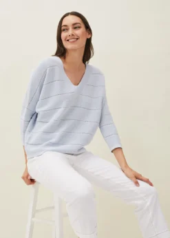 Florence Broderie Textured Fine Knit Jumper -TrendLust Verkäufe 403529409 04 florence broderie textured fine knit jumper