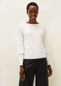 Natalea Cable Knit Sleeve Jumper -TrendLust Verkäufe 403539106 04 natalea cable knit sleeve jumper