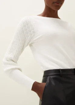 Natalea Cable Knit Sleeve Jumper -TrendLust Verkäufe 403539106 05 natalea cable knit sleeve jumper