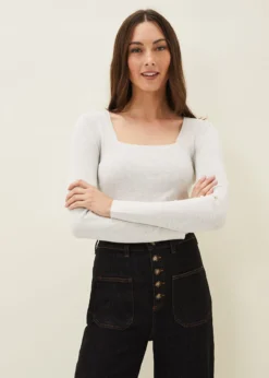 Molla Square Neck Knit Jumper