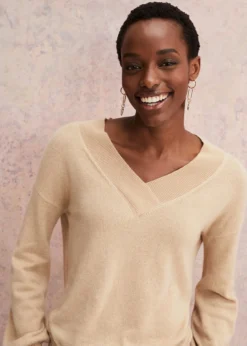 Ophelia Wool Cashmere V Neck Jumper -TrendLust Verkäufe 403634206 04 ophelia wool cashmere v neck jumper