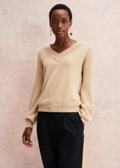 Ophelia Wool Cashmere V Neck Jumper -TrendLust Verkäufe 403634206 05 ophelia wool cashmere v neck jumper