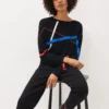 Candice Abstract Print Fine Knit Jumper