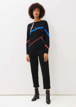Candice Abstract Print Fine Knit Jumper -TrendLust Verkäufe 403642000 03 candice abstract print fine knit jumper