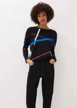 Candice Abstract Print Fine Knit Jumper -TrendLust Verkäufe 403642000 04 candice abstract print fine knit jumper