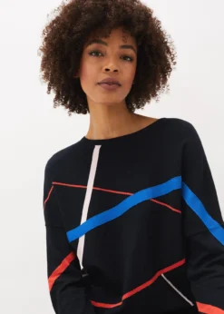 Candice Abstract Print Fine Knit Jumper -TrendLust Verkäufe 403642000 05 candice abstract print fine knit jumper