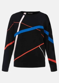 Candice Abstract Print Fine Knit Jumper -TrendLust Verkäufe 403642000 99 candice abstract print fine knit jumper