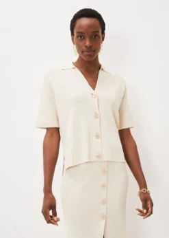 Mae T-Shirt Button Knit