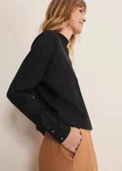 Indigo Button Cuff Easy Knit -TrendLust Verkäufe 403786153 05 indigo button cuff easy knit