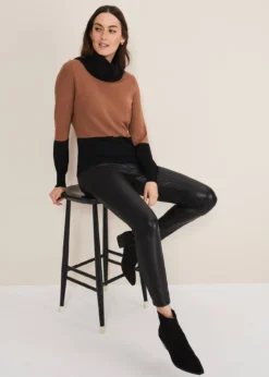 Zasha Colourblock Cowl Neck Jumper -TrendLust Verkäufe 403821512 05 zasha colourblock cowl neck jumper