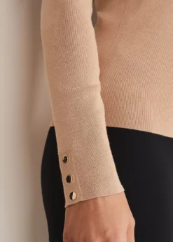 Ottilie Button Detail Roll Neck Knit -TrendLust Verkäufe 403829206 05 ottilie button detail roll neck knit