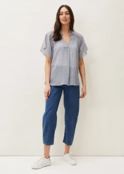 Diya Frill Stripe Blouse -TrendLust Verkäufe 502112943 03 diya frill stripe blouse