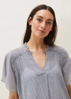 Diya Frill Stripe Blouse -TrendLust Verkäufe 502112943 04 diya frill stripe blouse