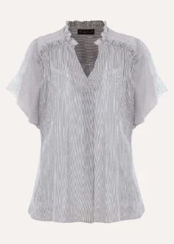 Diya Frill Stripe Blouse -TrendLust Verkäufe 502112943 99 diya frill stripe blouse