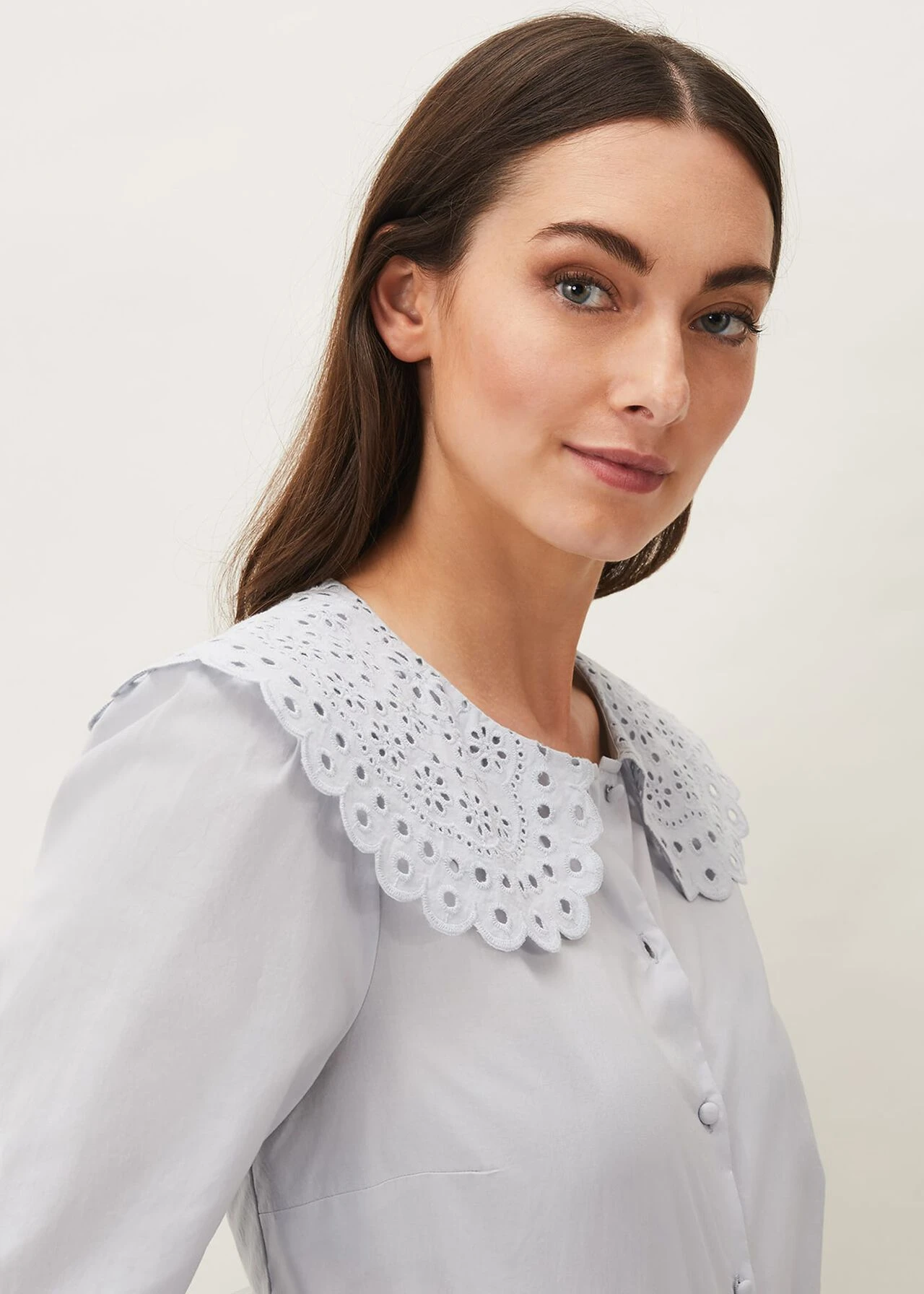 Amelia Oversized Embroidered Collar Blouse 1 Amelia Oversized Embroidered Collar Blouse