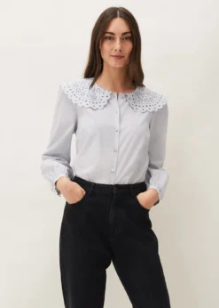 Amelia Oversized Embroidered Collar Blouse 9 Amelia Oversized Embroidered Collar Blouse -TrendLust Verkäufe 502132462 04 amelia oversized embroidered collar blouse